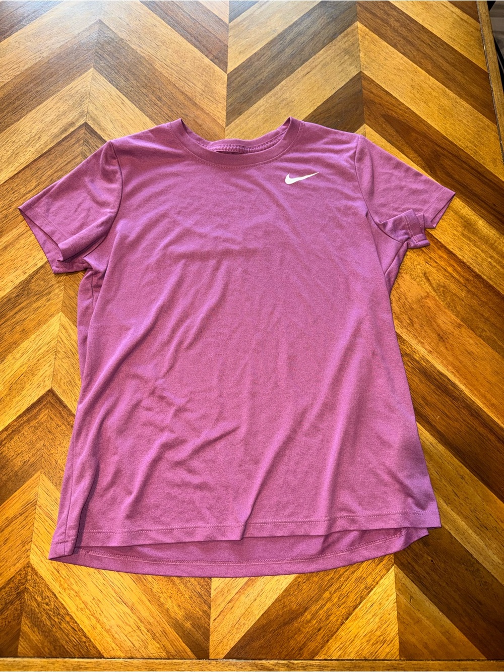 Nike Women's Mauve Short Sleeve Crewneck Tee with White Swoosh